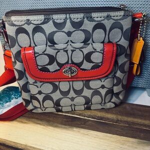 Coach Crossbody Bag in Gray and Red